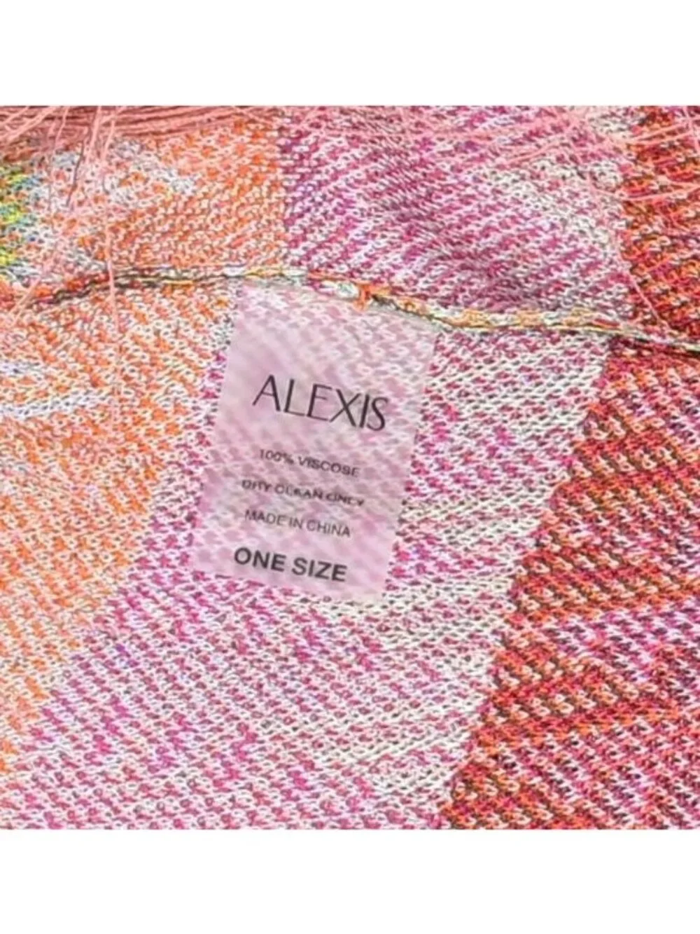 Alexis Rhea Throw Fringed Chevron Kimono in Multi